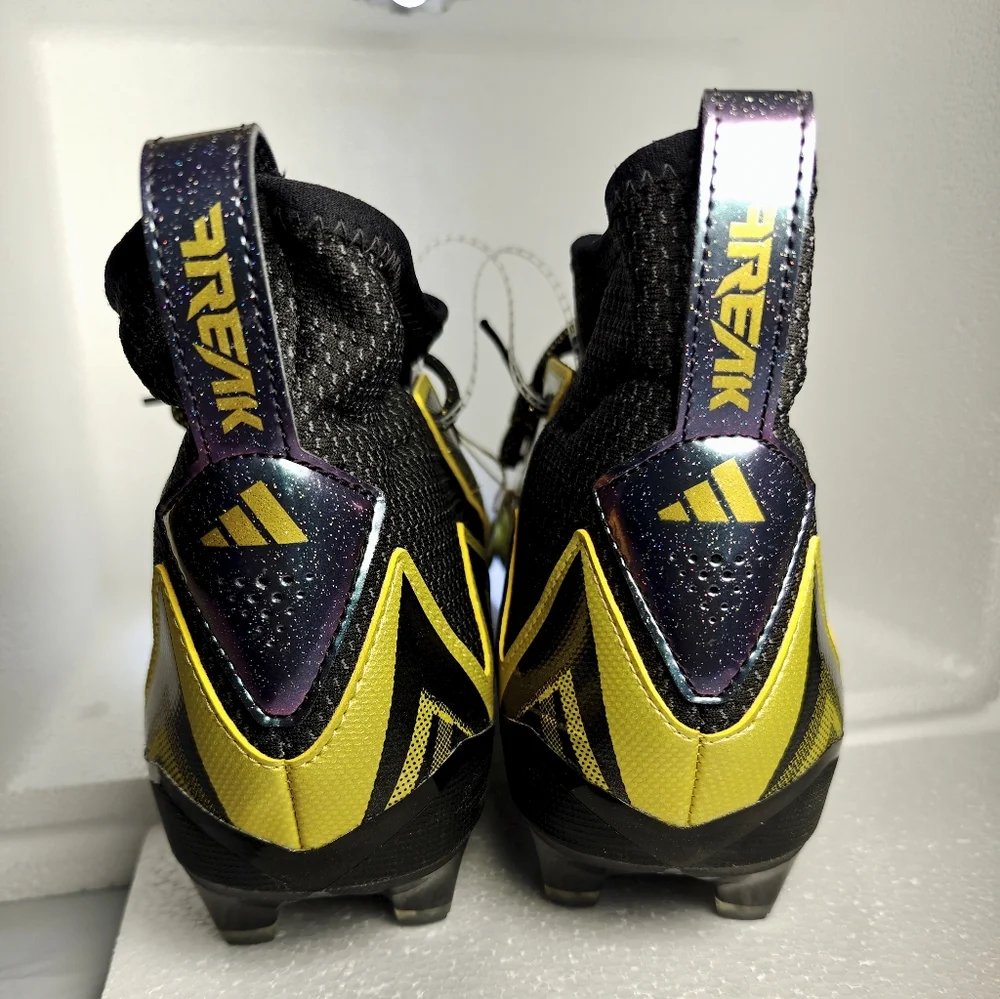 Mens Adidas Freak-23 Inline Football Cleats Black Gold HP2446 Men’s Size 15 NWT
